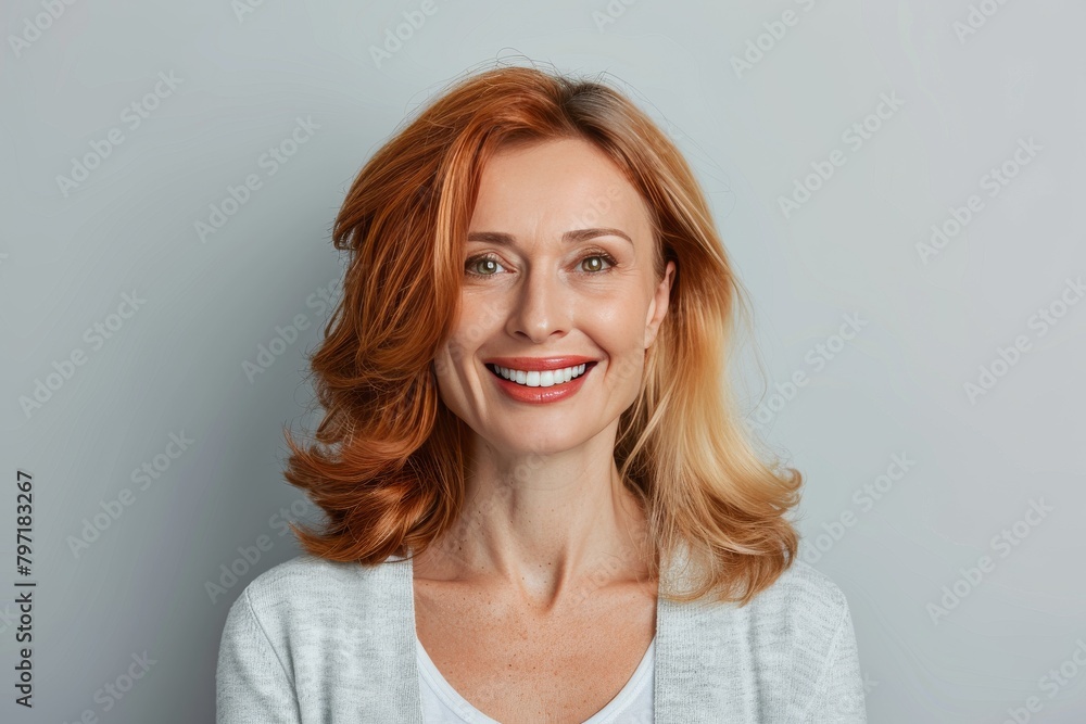 Poster half-face aging divisions explore wrinkle smoothing and dividing lines, integrating right-side ident