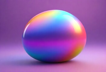 Obraz premium Floating Blob Liquid Artwork Smooth Shiny Surface Digital Painting Colorful Background Design