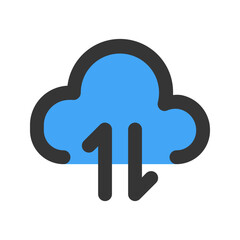 data transfer line color icon