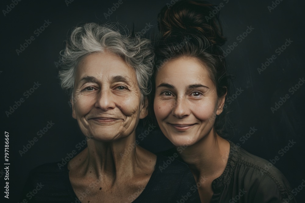 Poster human lines and processes in aging optimistically integrate skin care routines with youthful vitalit