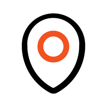 recommend clip art: location outline color icon