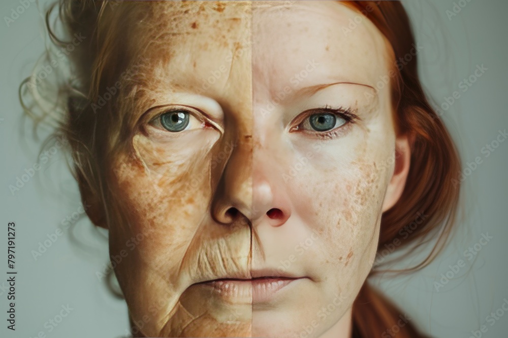 Poster skin care formula dynamics explored in beauty spectrum representations, integrating aging visual reg