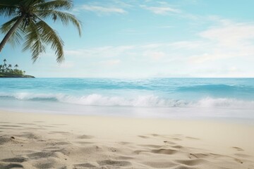 Sand beach outdoors tropical horizon.