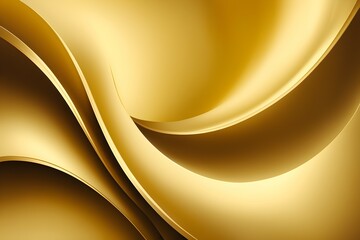 A gold colored wave pattern with a shiny, reflective surface