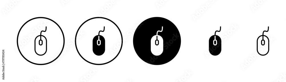 Poster computer mouse icon vector isolated on white background. computer mouse vector icon
