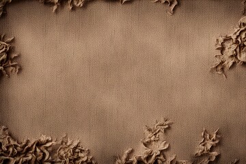 A brown background with a pattern of frayed edges