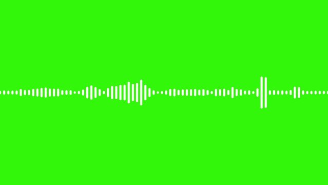 Abstract White on black sound waves background. White audio waveform spectrum animation,
Visualization sound graphic element. audio visualizer on green screen background. audio bar, spectrum form,
