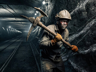 Trabajador en la mina