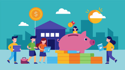 A school implementing a piggy bank program where students can save loose change and learn valuable lessons on saving and budgeting.