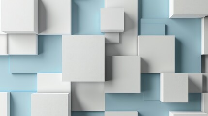 Immerse yourself in an abstract 3D modern square backdrop. Ai Generated.