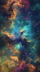 Galactic abstract background with cosmic