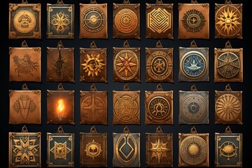 Ancient Alchemy Symbol Gradients: Unveiling in Historic Ebooks Collection