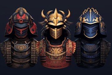 Samurai Armor Gradients: Ancient Warriors for Historical Documentary Cover