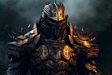 Samurai Splendor: Gradients of Ancient Armor Clash in Action Movie Masterpiece