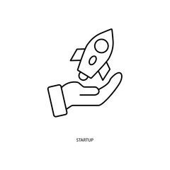 startup concept line icon. Simple element illustration. startup concept outline symbol design.