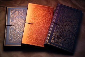 Fototapeta premium Antique Oriental Silk Gradients Premium Stationery Set Design - Timeless Elegance Collection