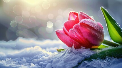 Captivate your senses with a winter wonderland, where frozen flowers glisten in delicate splendor,...