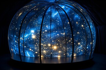 Celestial Meteor Shower: Planetarium Dome Show Gradients