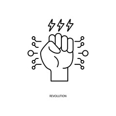revolution concept line icon. Simple element illustration. revolution  concept outline symbol design.