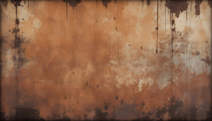 Brown Grunge Wall Texture Digital Painting Abstract Background Illustration Distressed Old Urban Design