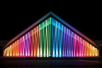 Electric Spectrum Light Show: LED Facade Extravaganza