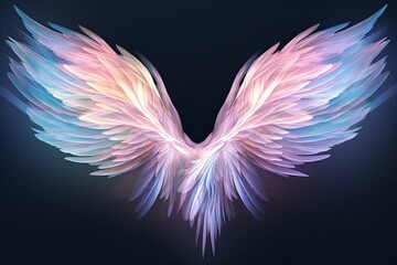 Fototapeta na wymiar Ethereal Angel Wing Gradients - Heavenly Inspirations Book Cover Art