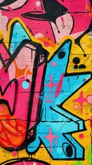 Vibrant graffiti adorned with a celebratory painting, capturing the essence of street art culture.
