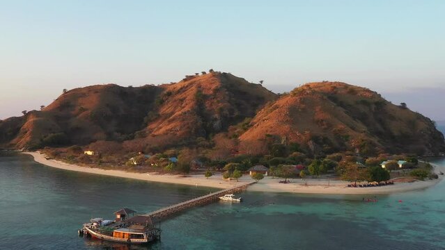 Aerial view of Kanawa Island in Komodo islands, Flores, Indonesia.