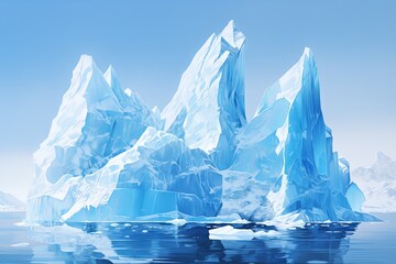 Glacial Iceberg Crystal Gradients: Arctic Wildlife Conservation Flyer Design