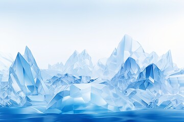 Glacial Iceberg Crystal Gradients Winter-Themed Event Invitation: Arctic Frost Affair