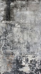 Old white walls with a worn appearance, creating a rustic atmosphere.
