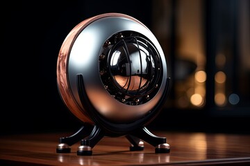 Liquid Metal Mercury Gradients High-End Audio Speaker - Futuristic Sound System Concept