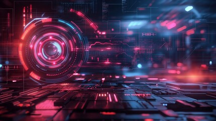 Obraz premium Futuristic Interface with Holographic Elements