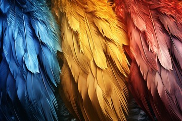 Fototapeta premium Mythic Griffin Feather Gradients: Fantasy Film Storyboard Splendor
