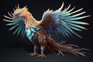 Mythic Griffin Feather Gradients: RPG Game Character Design Inspiration