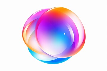 Polychromatic Soap Bubble Gradients Creative Daycare Logo Design