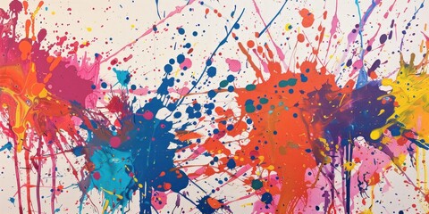 Abstract Art: Celebrating the Beauty of Paint Splatters. Vibrant and Expressive.
