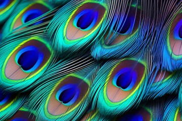 Nature Conservation Campaign: Radiant Peacock Feather Gradients