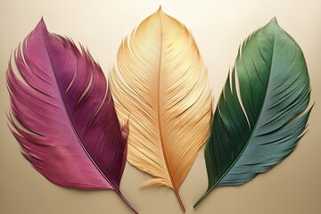 Radiant Peacock Feather Gradients: Luxurious Menu Design Element for Upscale Dining