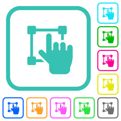 Visual editing solid vivid colored flat icons