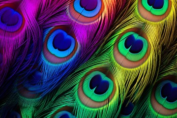 Radiant Peacock Feather Gradients: A Wildlife Photographer's Captivating Portfolio