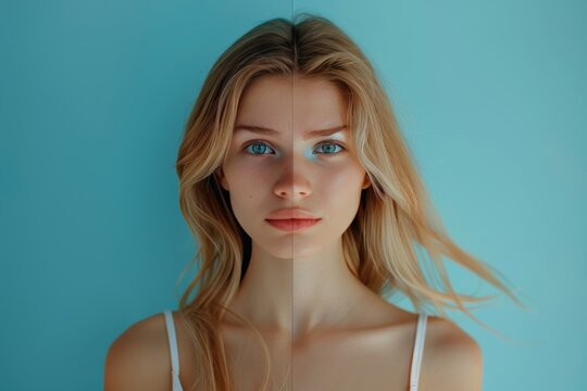 Aging challenges in dual generational health supported by rejuvenation effects and facial skin age portrayal, integrating resveratrol dialogue for aging contrast and skin health dynamics.