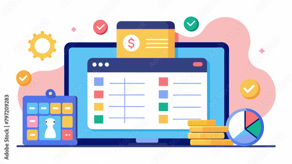 Poster a virtual budgeting application with customizable categories for different holidays helping you stay