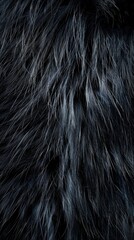 Naklejka premium Close-up of a luxurious dark animal fur texture for backgrounds and designs