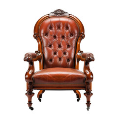 armchair on transparent background, clipping path, png, 