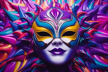 Rio de Janeiro Carnival: Vibrant Mask Gradient Photography Capture