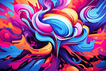 Obraz premium Vibrant Graffiti Art Gradients Indie-Film-Poster Design MasterPiece