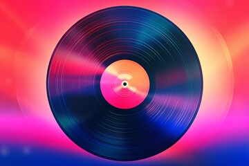 Vintage Vinyl Record Gradients: Disco Era Website Theme