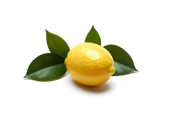 Yellow Lemon Illustration Digital Artwork Green Leaf Painting Fresh Drink Background Design