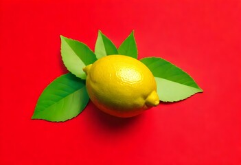 Yellow Lemon Illustration Digital Artwork Green Leaf Painting Fresh Drink Background Design